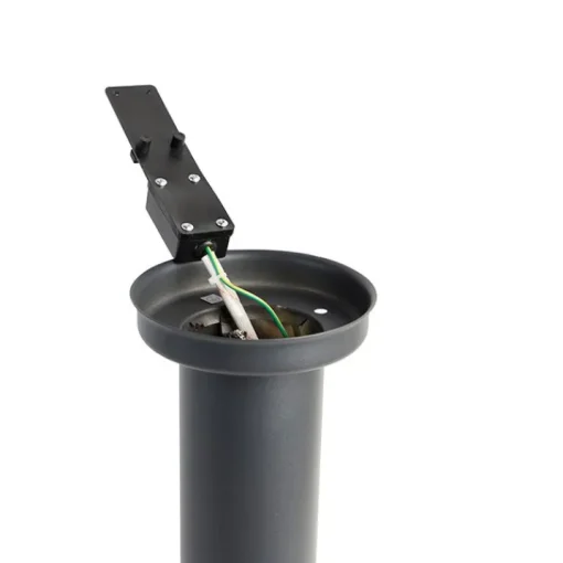 QAZQA Buitenlamp paal antraciet met opaal 45 cm IP44 - Rox