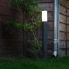 QAZQA Buitenlamp paal antraciet met opaal 80 cm IP44 - Rox