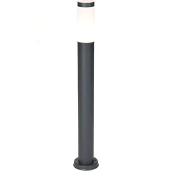 QAZQA Buitenlamp paal antraciet met opaal 80 cm IP44 - Rox