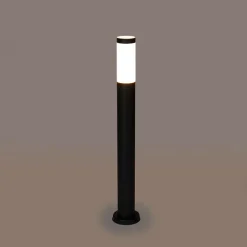 QAZQA Buitenlamp paal antraciet met opaal 80 cm IP44 - Rox