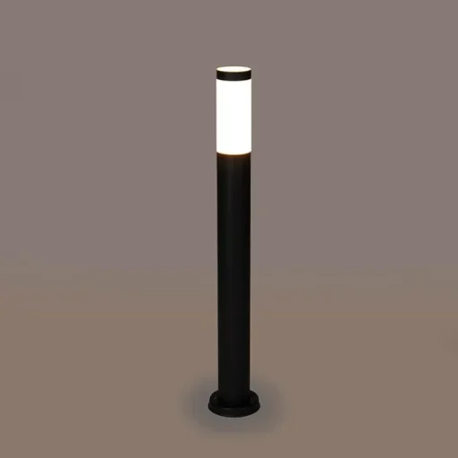 QAZQA Buitenlamp paal antraciet met opaal 80 cm IP44 - Rox
