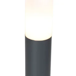 QAZQA Buitenlamp paal antraciet met opaal 80 cm IP44 - Rox