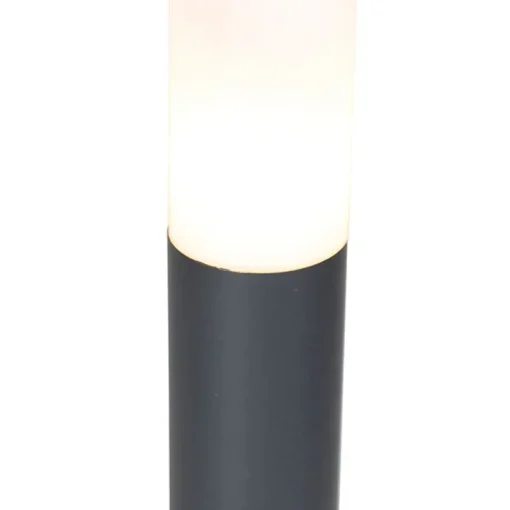 QAZQA Buitenlamp paal antraciet met opaal 80 cm IP44 - Rox