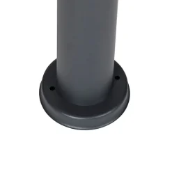 QAZQA Buitenlamp paal antraciet met opaal 80 cm IP44 - Rox