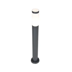 QAZQA Buitenlamp paal antraciet met opaal 80 cm IP44 - Rox