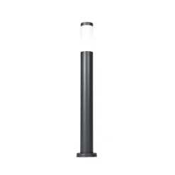 QAZQA Buitenlamp paal antraciet met opaal 80 cm IP44 - Rox