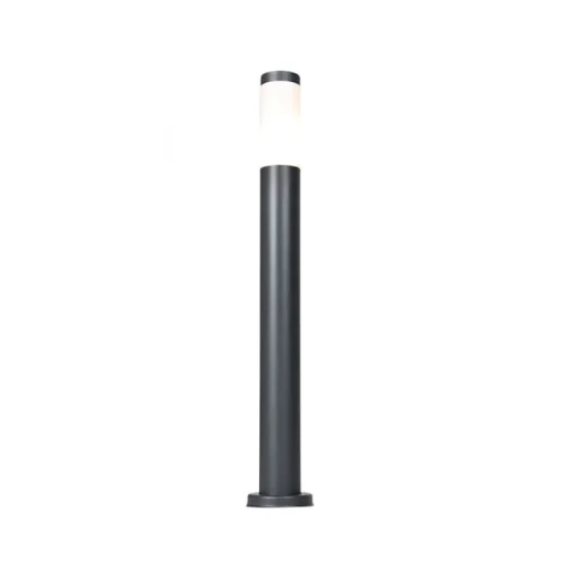 QAZQA Buitenlamp paal antraciet met opaal 80 cm IP44 - Rox