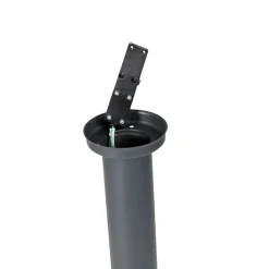 QAZQA Buitenlamp paal antraciet met opaal 80 cm IP44 - Rox