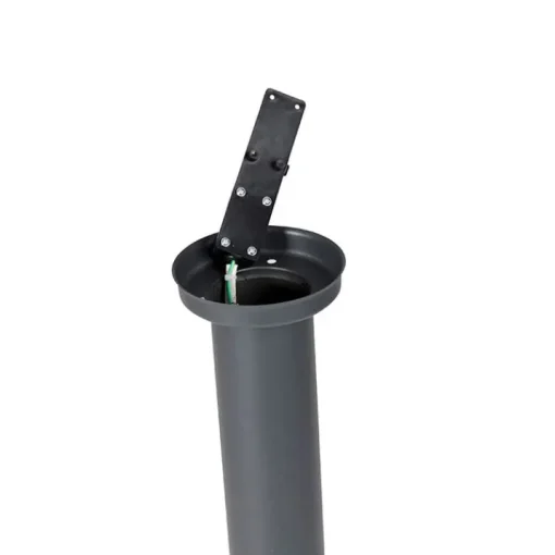 QAZQA Buitenlamp paal antraciet met opaal 80 cm IP44 - Rox