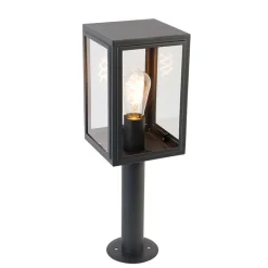 QAZQA Buitenlamp paal grijs 50 cm IP44 - Sutton