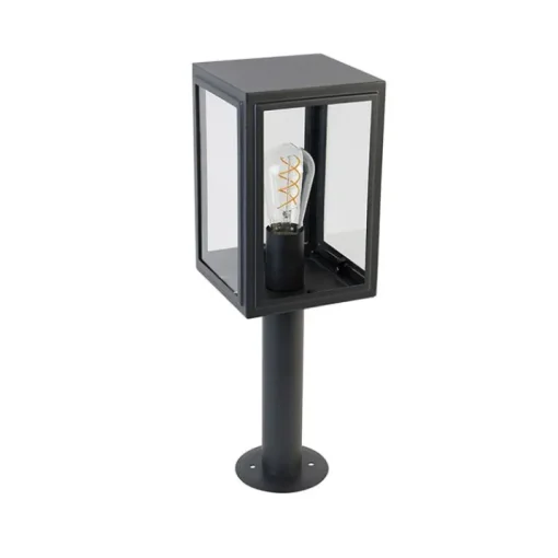 QAZQA Buitenlamp paal grijs 50 cm IP44 - Sutton