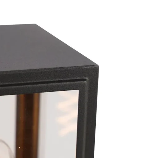 QAZQA Buitenlamp paal grijs 50 cm IP44 - Sutton