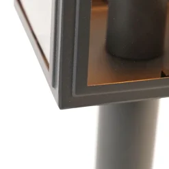 QAZQA Buitenlamp paal grijs 50 cm IP44 - Sutton