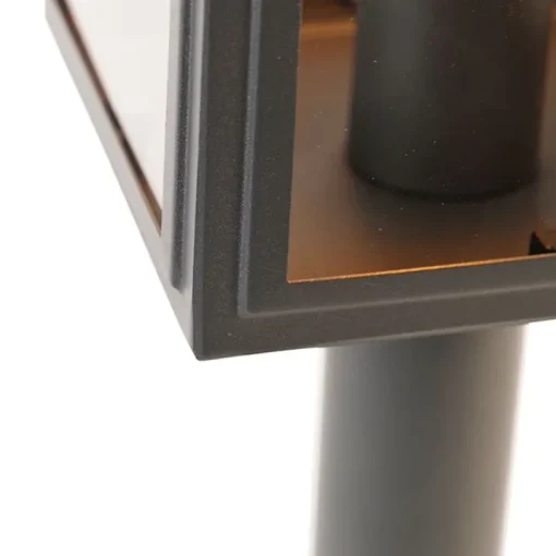 QAZQA Buitenlamp paal grijs 50 cm IP44 - Sutton