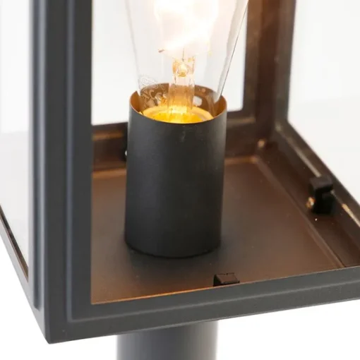 QAZQA Buitenlamp paal grijs 50 cm IP44 - Sutton