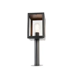 QAZQA Buitenlamp paal grijs 50 cm IP44 - Sutton