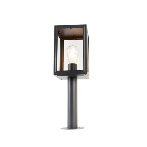 QAZQA Buitenlamp paal grijs 50 cm IP44 - Sutton