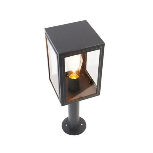 QAZQA Buitenlamp paal grijs 50 cm IP44 - Sutton