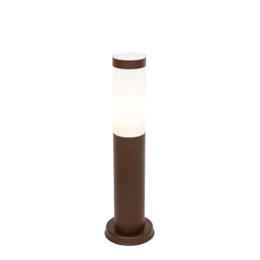 QAZQA Buitenlamp paal roestbruin met opaal 45 cm IP44 - Rox