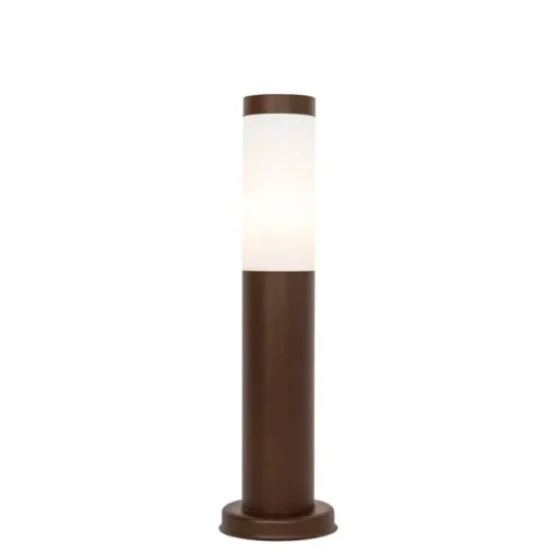 QAZQA Buitenlamp paal roestbruin met opaal 45 cm IP44 - Rox