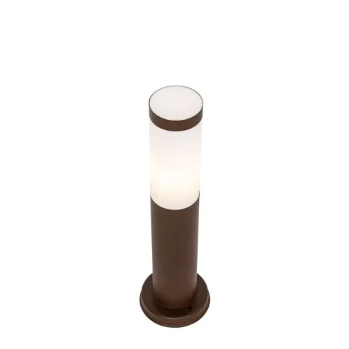 QAZQA Buitenlamp paal roestbruin met opaal 45 cm IP44 - Rox