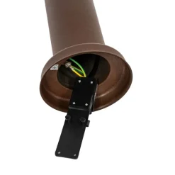 QAZQA Buitenlamp paal roestbruin met opaal 45 cm IP44 - Rox