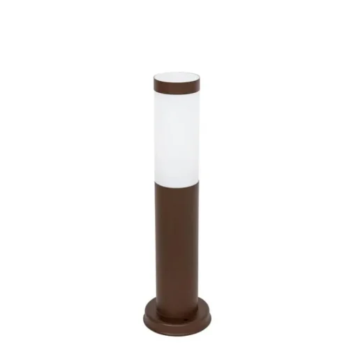 QAZQA Buitenlamp paal roestbruin met opaal 45 cm IP44 - Rox