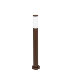 QAZQA Buitenlamp paal roestbruin met opaal 80 cm IP44 - Rox