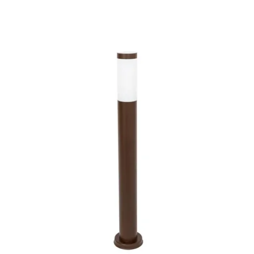 QAZQA Buitenlamp paal roestbruin met opaal 80 cm IP44 - Rox