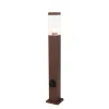 QAZQA Buitenlamp roestbruin 80 cm met stopcontact IP44 - Malios