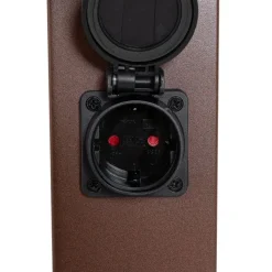 QAZQA Buitenlamp roestbruin 80 cm met stopcontact IP44 - Malios