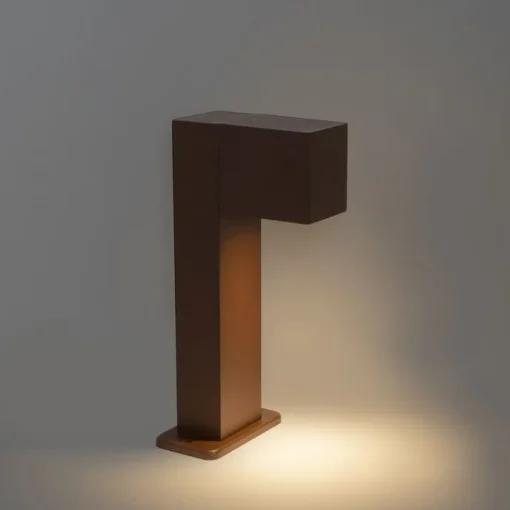 QAZQA Buitenlamp roestbruin met grondpin en kabelmof 30cm IP44 - Baleno