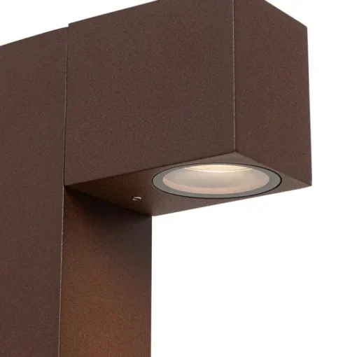 QAZQA Buitenlamp roestbruin met grondpin en kabelmof 30cm IP44 - Baleno
