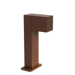 QAZQA Buitenlamp roestbruin met grondpin en kabelmof 30cm IP44 - Baleno