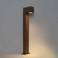 QAZQA Buitenlamp roestbruin met grondpin en kabelmof 65cm IP44 - Baleno