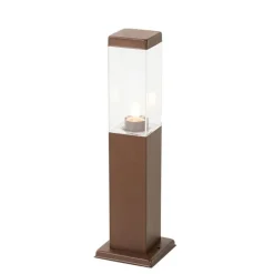 QAZQA Buitenlamp roestbruin met grondpin en kabelmof 45cm IP44 - Malios