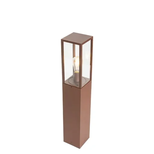QAZQA Buitenlamp roestbruin met grondpin en kabelmof 80cm IP44 - Charlois