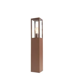 QAZQA Buitenlamp roestbruin met grondpin en kabelmof 80cm IP44 - Charlois