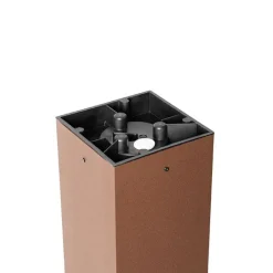 QAZQA Buitenlamp roestbruin met grondpin en kabelmof 80cm IP44 - Charlois