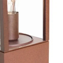 QAZQA Buitenlamp roestbruin met grondpin en kabelmof 80cm IP44 - Charlois