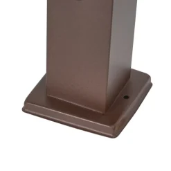 QAZQA Buitenlamp roestbruin met helder glas 45cm IP44 met stopcontact en bewegingssensor - Malios