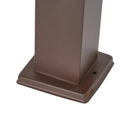 QAZQA Buitenlamp roestbruin met helder glas 45cm IP44 met stopcontact en bewegingssensor - Malios