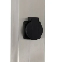 QAZQA Buitenlamp staal 80 cm met stopcontact IP44 - Malios