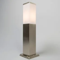 QAZQA Buitenlamp staal 45cm IP44 - Malios met grondpin en kabelmof