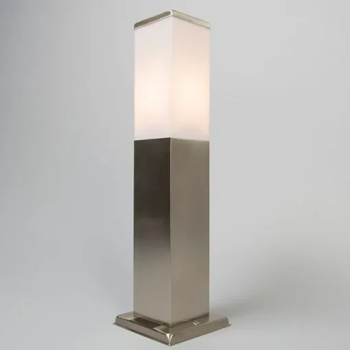 QAZQA Buitenlamp staal 45cm IP44 - Malios met grondpin en kabelmof