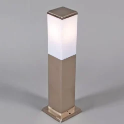 QAZQA Buitenlamp staal 45cm IP44 - Malios met grondpin en kabelmof