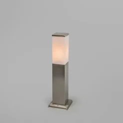 QAZQA Buitenlamp staal 45cm IP44 - Malios met grondpin en kabelmof