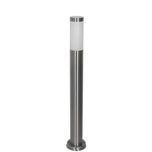 QAZQA Buitenlamp staal met opaal glas met grondpin en kabelmof 80cm IP44 - Rox