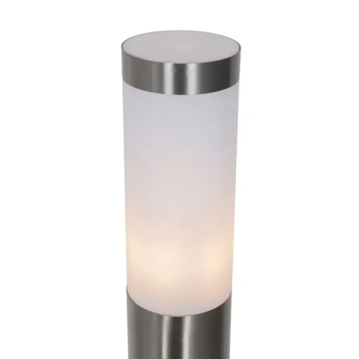 QAZQA Buitenlamp staal met opaal glas met grondpin en kabelmof 80cm IP44 - Rox