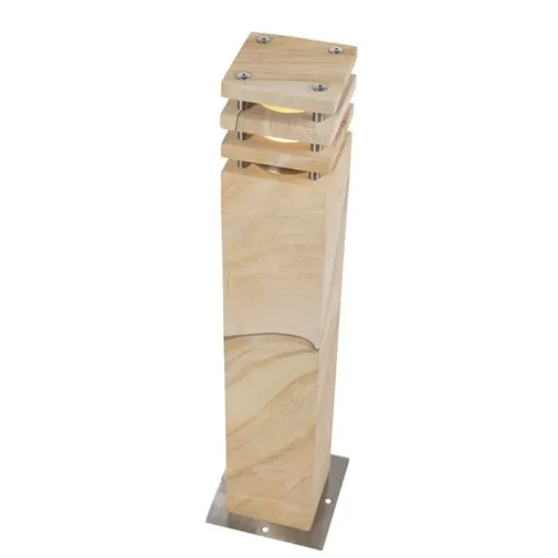 QAZQA Buitenlamp zandsteen met grondpin en kabelmof 70cm IP55 - Grumpy